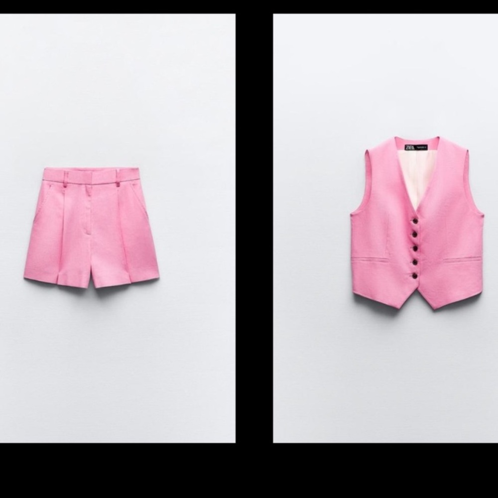Zara Pink shorts and vest